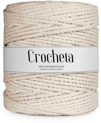 Crocheta Off White Thread(100 m Pack of1)