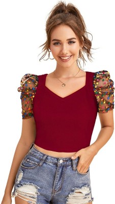 Cropyfy Casual Solid Women Multicolor Top