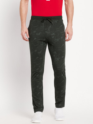 Octave Printed Men Dark Green Track Pants