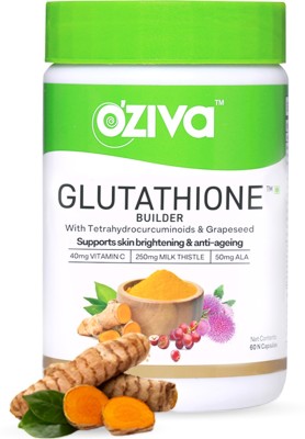 OZiva Glutathione Builder (with ALA, Skin Vitamins ) for Skin Brightening & Anti-Ageing(60 Capsules)