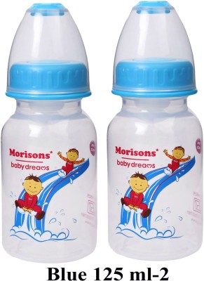 Morisons Designer Feeding Bottle 125 Ml pack of 2 Blue - 125 ml(Multicolor)