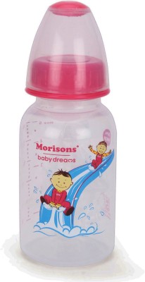 Morisons Designer Feeding Bottle 125 Ml pack of 2 (Pink+Blue) - 125 ml(Pink, Blue)