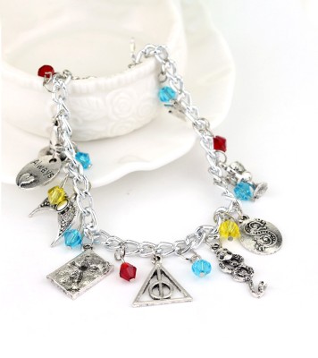 YELLOW CHIMES Metal Silver Charm Bracelet