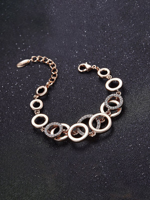 YELLOW CHIMES Crystal Crystal Gold-plated Bracelet