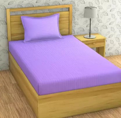 Cool Dealzz 144 TC Microfiber Single Solid Flat Bedsheet(Pack of 1, Blue)