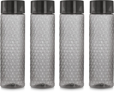 AVAIKSA 1000 ml PET Bottle(Pack of 4, Black)