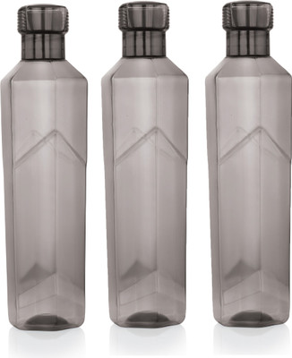 AVAIKSA 1000 ml PET Bottle(Pack of 3, Black)