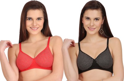 Selfcare New Polka Dot Design Padded Women T-Shirt Lightly Padded Bra(Multicolor)