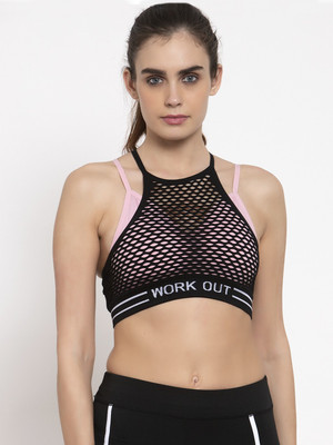 Makclan Women Sports Lightly Padded Bra(Pink)