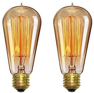 Prescent 40 W Standard E27 Incandescent Bulb(Yellow, Pack of 2)