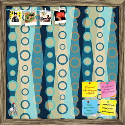 Artzfolio Marine Notice Pin Board Soft Board with Push Pins Cork Bulletin Board(Antique Gold Frame 12 x 12 inch (30 x 30 cms))