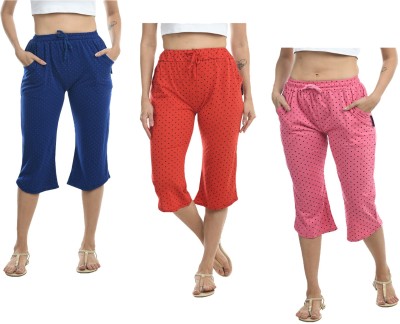 IndiWeaves Women Multicolor Capri