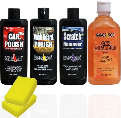 KANGAROO Liquid Car Polish for Dashboard, Exterior, Bumper, Leather, Exterior, Tyres, Headlight(750 ml, Pack of 6)