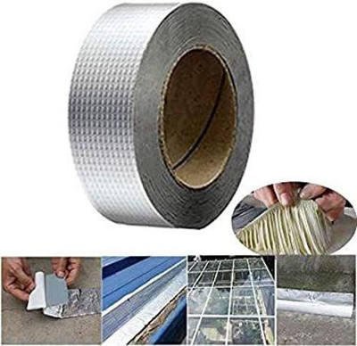 PRATYANG Single Side Waterproof and Heat resistant Super Strong Butyl Sealant Sticky Tape Dispenser Dispenser Strong Butyl Sealant Sticky Tape Dispenser Aluminum Foil (Manual) (Manual)(Set of 1, Silver)