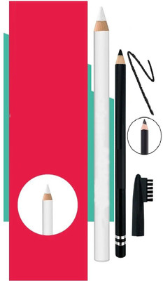YAWI Multi purpose use white pencil with black eye brow pencil(2 Items in the set)