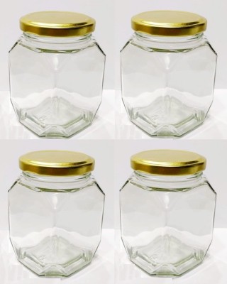 VERPHX Glass Grocery Container  - 350 ml(Pack of 6, Clear)