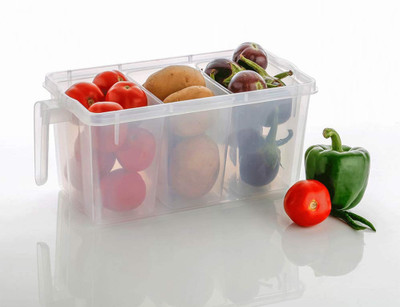 NCMART Plastic Fridge Container  - 3000 ml(White)
