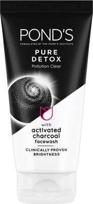 PONDS Pure Detox Anti-Pollution Purity  With Activated Charcoal Face Wash  (150 g)