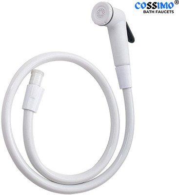 BATHONIX Blacky Pvc White Health Faucet with 1.0 Meter Hose Pipe with Hook ( Set of 1) Health  Faucet(Built-in Installation Type)