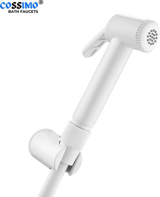 COSSIMO Aqua White PVC Health Faucet with 1.0 Meter Hose Pipe with Hook - Set of 1 Health  Faucet(Built-in Installation Type)