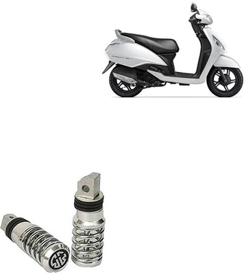 SEMAPHORE Spring Style Silver Metal Motorcycle Footrest For TVS Jupiter Foot Rest(Silver)