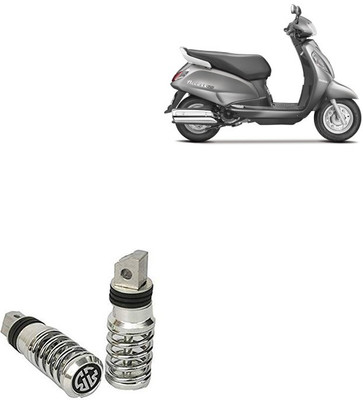 SEMAPHORE Spring Style Silver Metal Motorcycle Footrest For Suzuki Access 125 Foot Rest(Silver)