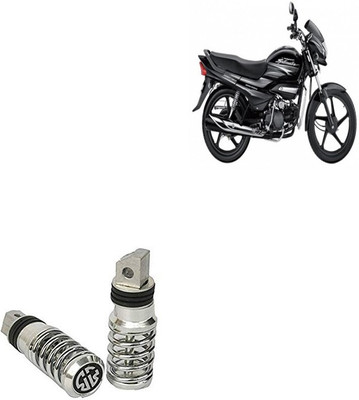 SEMAPHORE Spring Style Silver Metal Motorcycle Footrest For Hero Super Splendor Foot Rest(Silver)