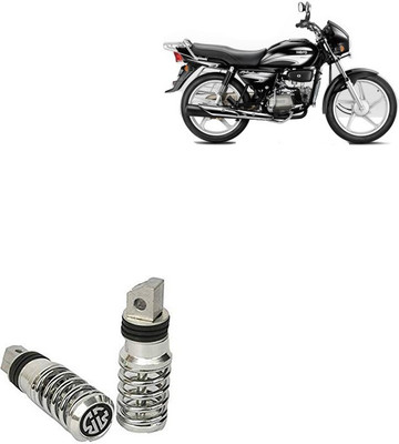 SEMAPHORE Spring Style Silver Metal Motorcycle Footrest For Hero Splendor Plus Foot Rest(Silver)
