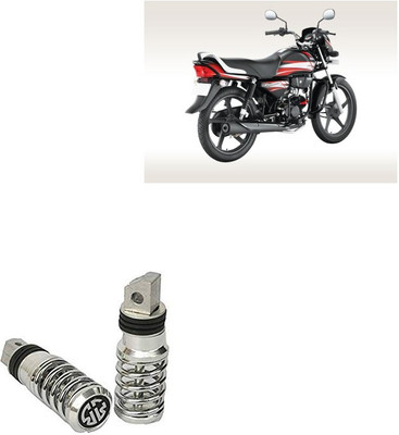 SEMAPHORE Spring Style Silver Metal Motorcycle Footrest For Hero HF Deluxe Foot Rest(Silver)