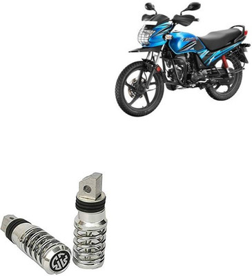 SEMAPHORE Spring Style Silver Metal Motorcycle Footrest For Hero Passion Plus Foot Rest(Silver)