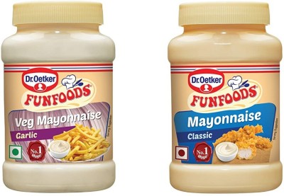 FUNFOODS by Dr. Oetker VEG MAYONNAISE GARLIC + CLASSIC 250 g(Pack of 2)