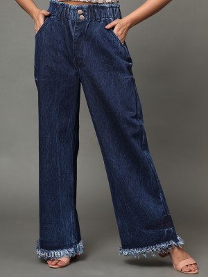 AngelFab Flared Women Blue Jeans