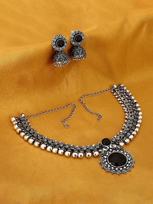 Kairangi Metal Black Jewellery Set(Pack of 1)