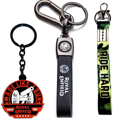 ShopTop premium leather and rubber Keychain & Keyring for Royal Bullet key chain Key Chain