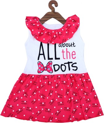 Disney By Icable Indi Baby Girls Midi/Knee Length Casual Dress(Multicolor, Sleeveless)