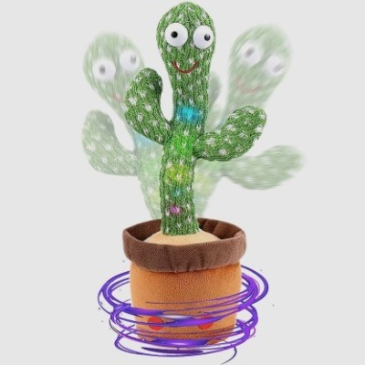 Just97 Cute and Funny Dancing Cactus Soft Creative Kids Educational Musical Kids Toy(Green)