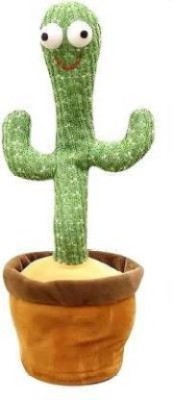 FASTFRIEND Plush Soft Recording Dancing Cactus Repeat Talking Dancing Cactus Toy Repeat+Re(Green)