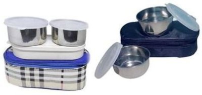 Siffy Combo 2 Set Lunchbox With Box Lunch Box Combo pack 2 Lunchbox 5 Containers Lunch Box(250 ml, Thermoware)