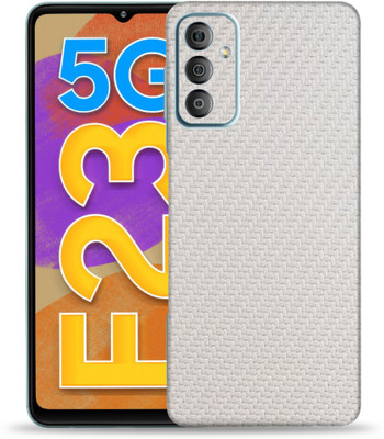 OggyBaba Samsung Galaxy F23 5g, Carbon Fiber White Mobile Skin(White)