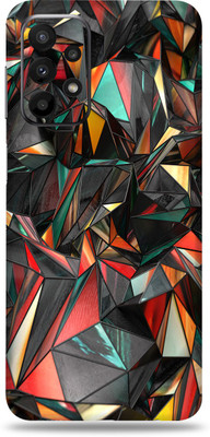 SkinoMania Samsung Galaxy A23(5G) Mobile Skin(Multicolor Red-Polygon)