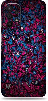 SkinoMania Samsung Galaxy A23(5G) Mobile Skin(Multicolor Blue-Doodle)