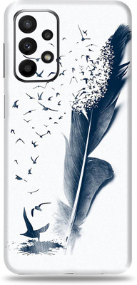 SkinoMania Samsung Galaxy A23(5G) Mobile Skin(Multicolor Feather-Art)