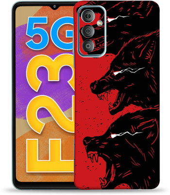OggyBaba Samsung Galaxy F23 5g, Red Wolf Mobile Skin(Multicolor)