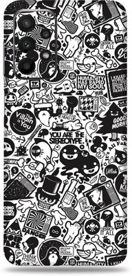 SkinoMania Samsung Galaxy A23(5G) Mobile Skin(B&W Doodle-Art)