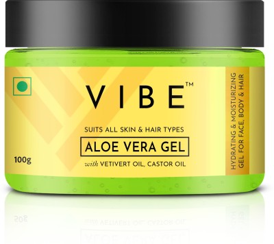 VIBE ALOE VERA GEL With VETIVER & CASTOR OIL(100 g)