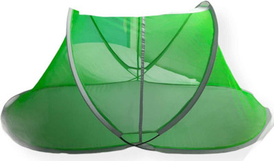 A One Mosquito Net For 0 To 3 Year Baby Size109cm x 53cm x 50cm Green Color Popup Polyester Washable Kids Mosquito Net(Green, Bed Box)