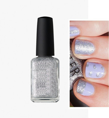 THTC New Smooth or Perfect Finish Quick-dry Formulated Shimmer silver nail Polish SILVER