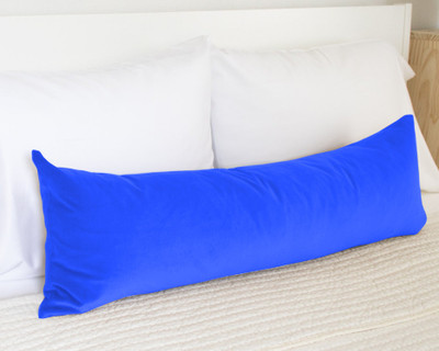 Softlife Microfibre Solid Body Pillow Pack of 1(Blue)