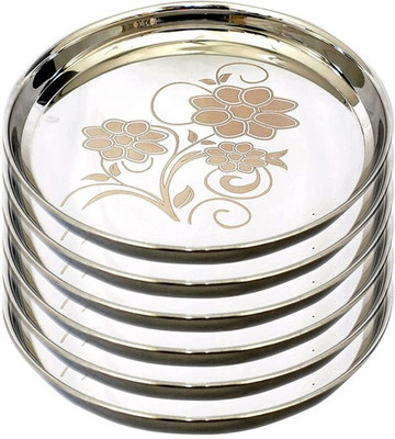 LEROYAL Classy & Designer Thali Dinner Plate(Pack of 6)