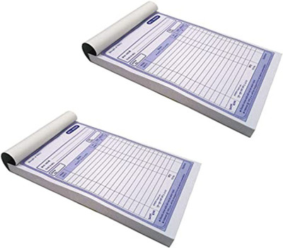 Kshivi Bill Book A5 Bill Book Ruled 200 Pages(White, Pack of 2)